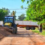 El municipio retomó obras de pavimento urbano en Castelli