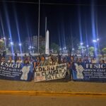 Fuerte protesta de docentes en Castelli con duras críticas al gobierno