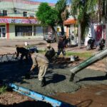 Avanza el  pavimento urbano en Castelli: una obra que impulsa el desarrollo