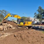Sáenz Peña: continúa la construcción de alcantarillas de grandes dimensiones en la avenida 28