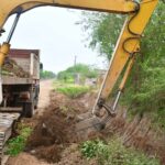 Castelli avanza con obras claves para desagües pluviales