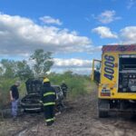 Se incendió un automóvil en inmediaciones al paraje Las Flores
