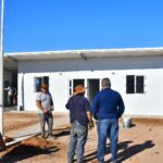 Sander visitó la obra de la  nueva escuela que construye la Fundación Pan del Alma